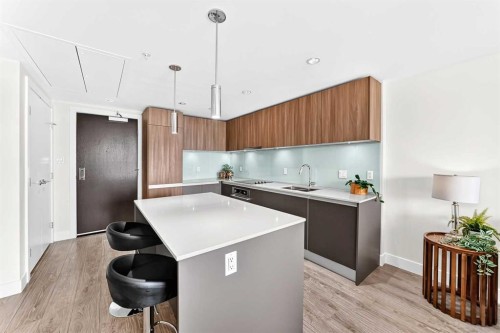 2908-1122 3 Street Se, Calgary, AB - Indoor Photo Showing Kitchen With Double Sink
