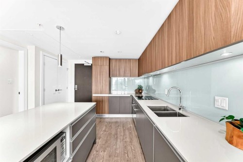 2908-1122 3 Street Se, Calgary, AB - Indoor Photo Showing Kitchen With Double Sink With Upgraded Kitchen
