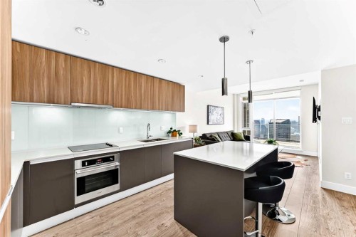 2908-1122 3 Street Se, Calgary, AB - Indoor Photo Showing Kitchen With Upgraded Kitchen