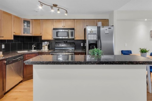204-728 3 Avenue Nw, Calgary, AB - Indoor Photo Showing Kitchen