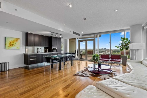 803-433 11 Avenue Se, Calgary, AB - Indoor Photo Showing Living Room