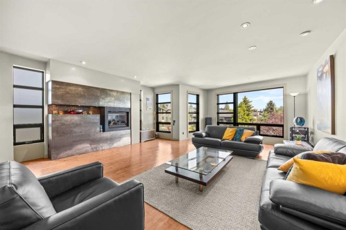 1937 28 Avenue Sw, Calgary, AB - Indoor Photo Showing Living Room With Fireplace