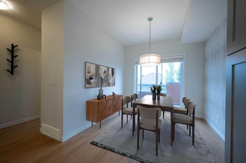 84 Shawnee Common Sw, Calgary, AB - Indoor Photo Showing Dining Room