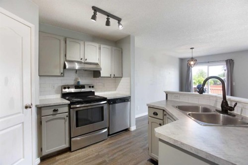 7269 Laguna Way Ne, Calgary, AB - Indoor Photo Showing Kitchen With Stainless Steel Kitchen With Double Sink