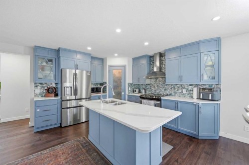 46 Citadel Meadow Crescent Nw, Calgary, AB - Indoor Photo Showing Kitchen With Double Sink With Upgraded Kitchen