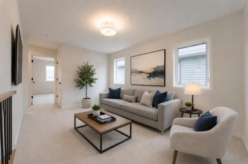 96 Fireside Common, Cochrane, AB - Indoor Photo Showing Living Room