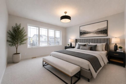 96 Fireside Common, Cochrane, AB - Indoor Photo Showing Bedroom