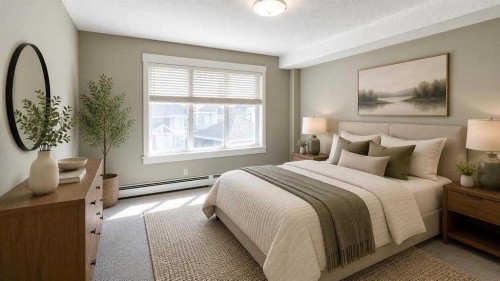 2201-155 Skyview Ranch Way Ne, Calgary, AB - Indoor Photo Showing Bedroom