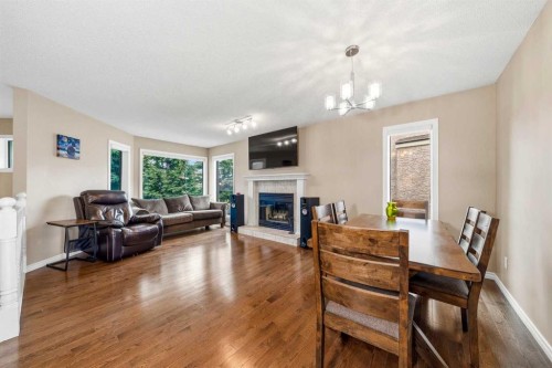 36 Shannon Circle Sw, Calgary, AB - Indoor Photo Showing Living Room With Fireplace