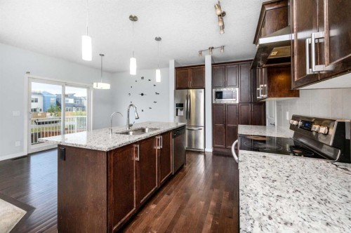 101 Savanna Close Ne, Calgary, AB - Indoor Photo Showing Kitchen With Upgraded Kitchen