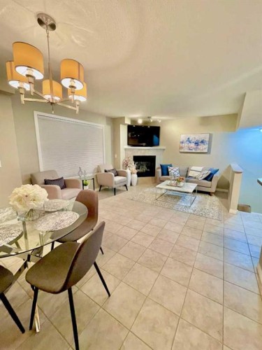 66 Chaparral Ridge Terrace Se, Calgary, AB - Indoor With Fireplace