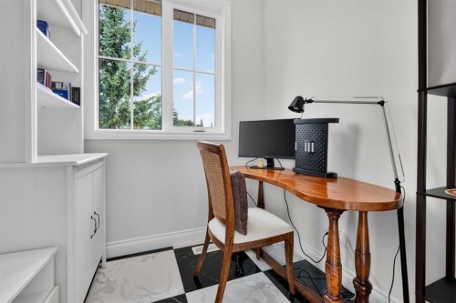 8 Spring Valley Lane Sw, Calgary, AB - Indoor Photo Showing Office