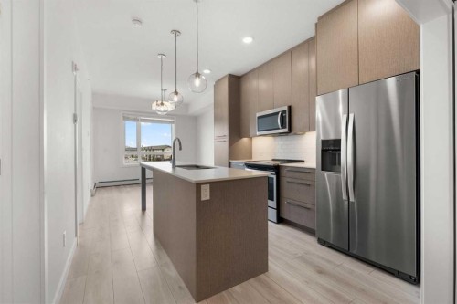1425-76 Cornerstone Passage Ne, Calgary, AB - Indoor Photo Showing Kitchen With Stainless Steel Kitchen With Upgraded Kitchen