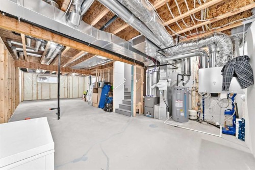 164 Langwell Common Se, Airdrie, AB - Indoor Photo Showing Basement