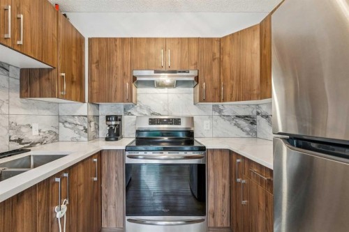116 Quigley Close, Cochrane, AB - Indoor Photo Showing Kitchen With Stainless Steel Kitchen With Double Sink With Upgraded Kitchen