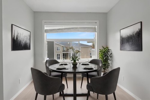 2430-700 Willowbrook Road Nw, Airdrie, AB - Indoor Photo Showing Dining Room