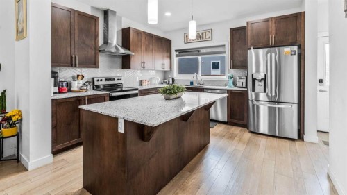1813 Cornerstone Boulevard Ne, Calgary, AB - Indoor Photo Showing Kitchen With Upgraded Kitchen