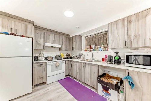 2008 41 Street Se, Calgary, AB - Indoor Photo Showing Kitchen With Double Sink