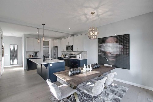 16 Topaz Place, Cochrane, AB - Indoor Photo Showing Dining Room