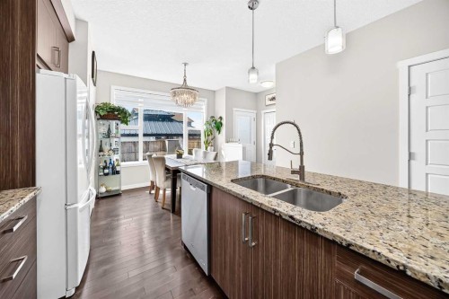 98 Saddlelake Terrace, Calgary, AB - Indoor Photo Showing Kitchen With Double Sink With Upgraded Kitchen