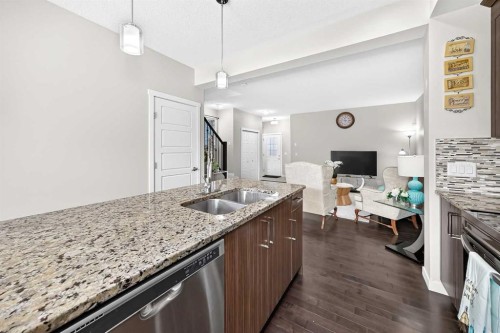 98 Saddlelake Terrace, Calgary, AB - Indoor Photo Showing Kitchen With Double Sink With Upgraded Kitchen
