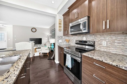 98 Saddlelake Terrace, Calgary, AB - Indoor Photo Showing Kitchen With Upgraded Kitchen