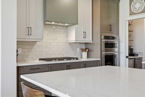 129 Wolf Hollow Villas Se, Calgary, AB - Indoor Photo Showing Kitchen With Upgraded Kitchen