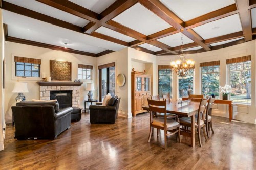 2905 Carleton Street Sw, Calgary, AB - Indoor Photo Showing Dining Room With Fireplace