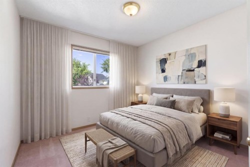 90 Martinridge Crescent Ne, Calgary, AB - Indoor Photo Showing Bedroom