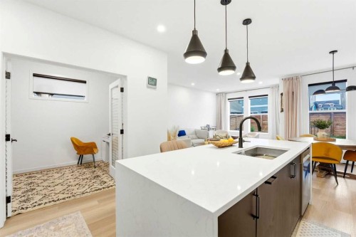 49 Copperhead Road Se, Calgary, AB - Indoor Photo Showing Kitchen With Upgraded Kitchen