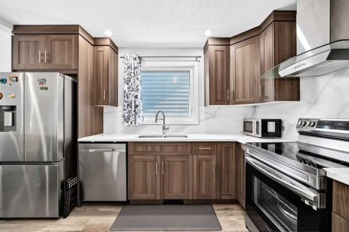 76 Aberfoyle Close Ne, Calgary, AB - Indoor Photo Showing Kitchen With Upgraded Kitchen