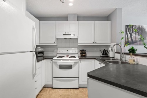 2209-950 Arbour Lake Road Nw, Calgary, AB - Indoor Photo Showing Kitchen With Double Sink