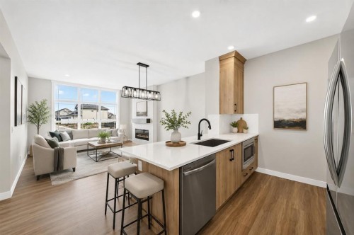 1069 Bayview Crescent Sw, Airdrie, AB - Indoor Photo Showing Kitchen