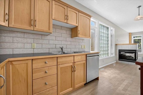 262 21 Avenue Ne, Calgary, AB - Indoor Photo Showing Kitchen With Fireplace With Double Sink