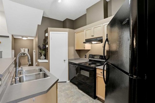 140 Promenade Way Se, Calgary, AB - Indoor Photo Showing Kitchen With Double Sink