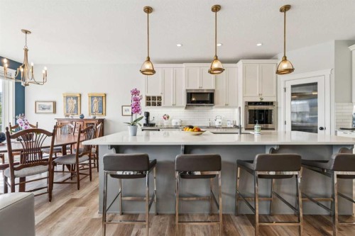 14 Riviera View, Cochrane, AB - Indoor Photo Showing Kitchen With Upgraded Kitchen
