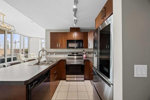 206-210 15 Avenue Se, Calgary, AB - Indoor Photo Showing Kitchen With Double Sink