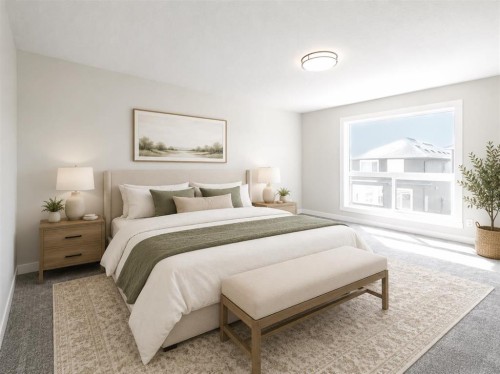 137 Creekside Way Sw, Calgary, AB - Indoor Photo Showing Bedroom