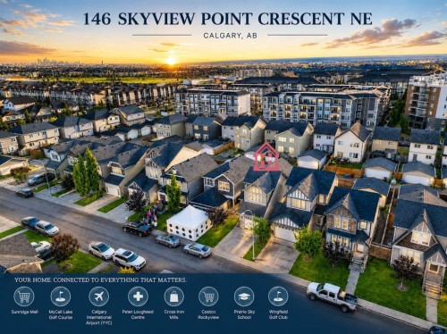 146 Skyview Point Crescent Ne, Calgary, AB - Outdoor With View