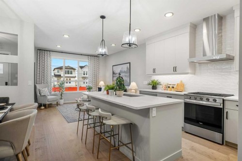 541 Bridgeport Street, Chestermere, AB - Indoor Photo Showing Kitchen With Upgraded Kitchen