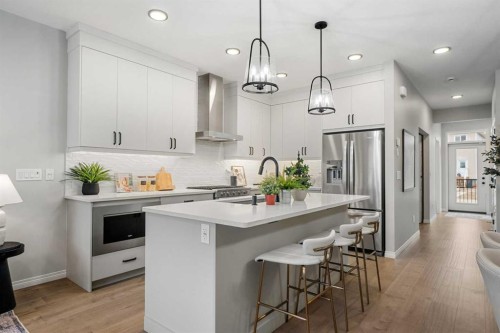 541 Bridgeport Street, Chestermere, AB - Indoor Photo Showing Kitchen With Upgraded Kitchen