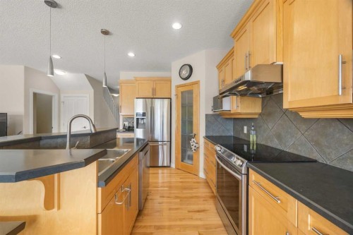 35 Covepark Place Ne, Calgary, AB - Indoor Photo Showing Kitchen With Stainless Steel Kitchen With Upgraded Kitchen