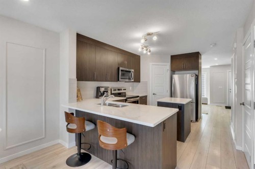 124-31 Red Embers Parade Ne, Calgary, AB - Indoor Photo Showing Kitchen With Double Sink With Upgraded Kitchen