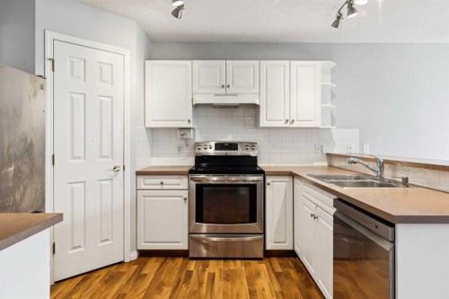 33 Chaparral Ridge Terrace Se, Calgary, AB - Indoor Photo Showing Kitchen With Double Sink