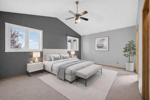 446 Harvest Hills Drive Ne, Calgary, AB - Indoor Photo Showing Bedroom