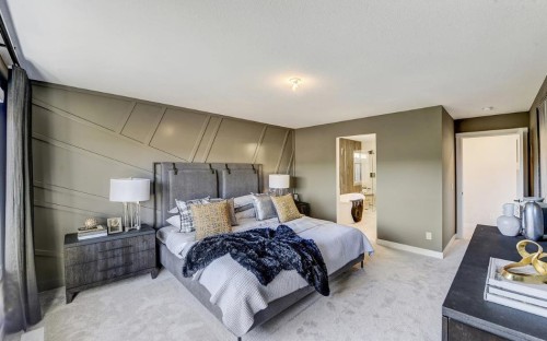 525 Lucas Way Nw, Calgary, AB - Indoor Photo Showing Bedroom