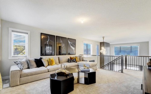 525 Lucas Way Nw, Calgary, AB - Indoor Photo Showing Living Room