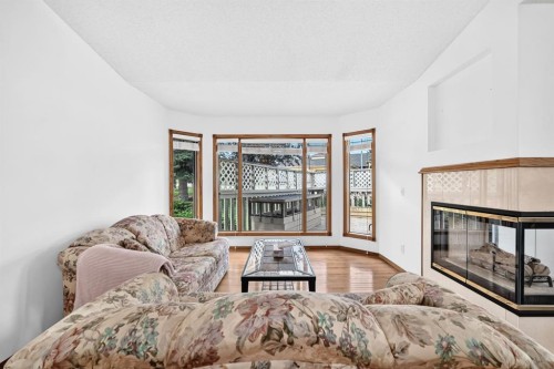 8 Sunlake Close Se, Calgary, AB - Indoor Photo Showing Living Room With Fireplace