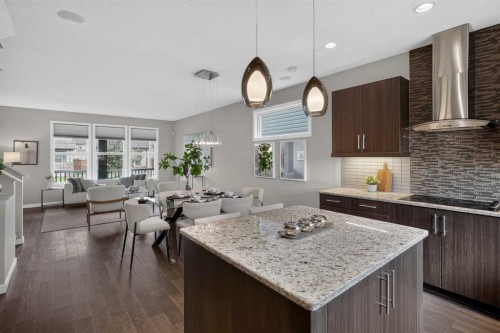 211 Skyview Point Road Ne, Calgary, AB - Indoor Photo Showing Kitchen With Upgraded Kitchen