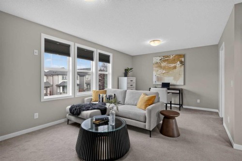 211 Skyview Point Road Ne, Calgary, AB - Indoor Photo Showing Living Room